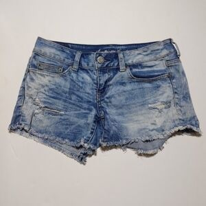 American Eagle Distressed Denim Jean Cutoff Short